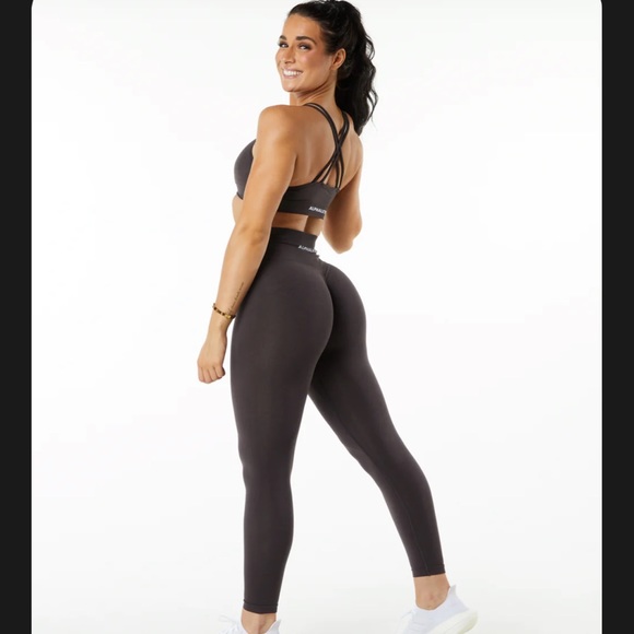 Alphalete Amplify Leggings- Medium- Black Mark- Seamless Scrunch Butt - Picture 2 of 3